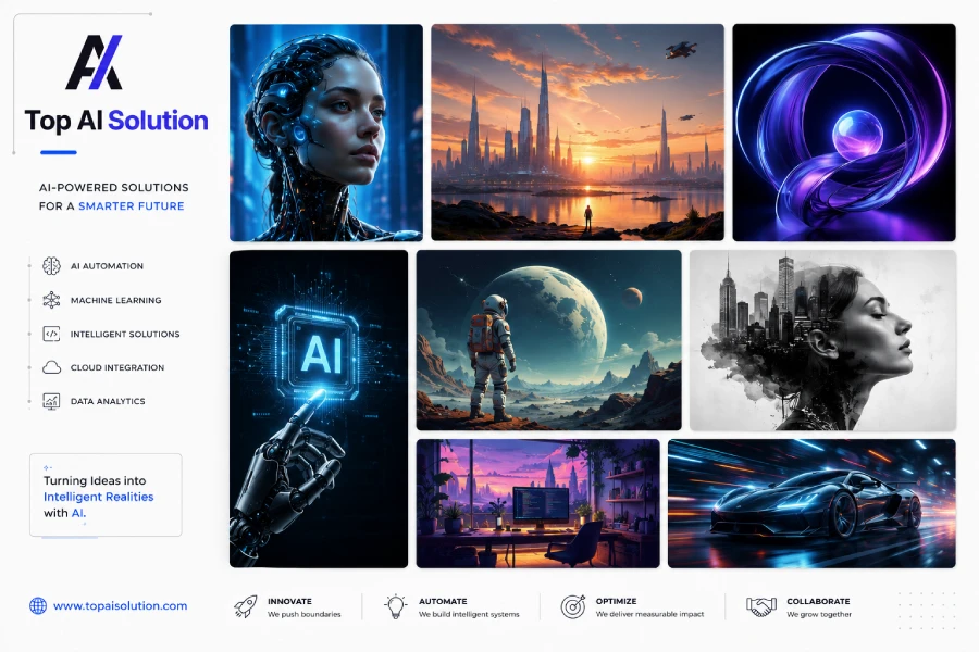 Gallery of high-quality images created using free AI image generators for beginners